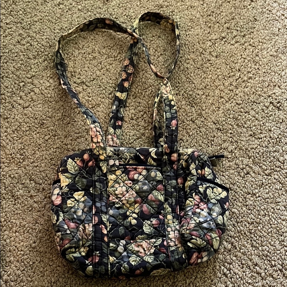 Floral/Fruit Quilted Shoulder Bag
